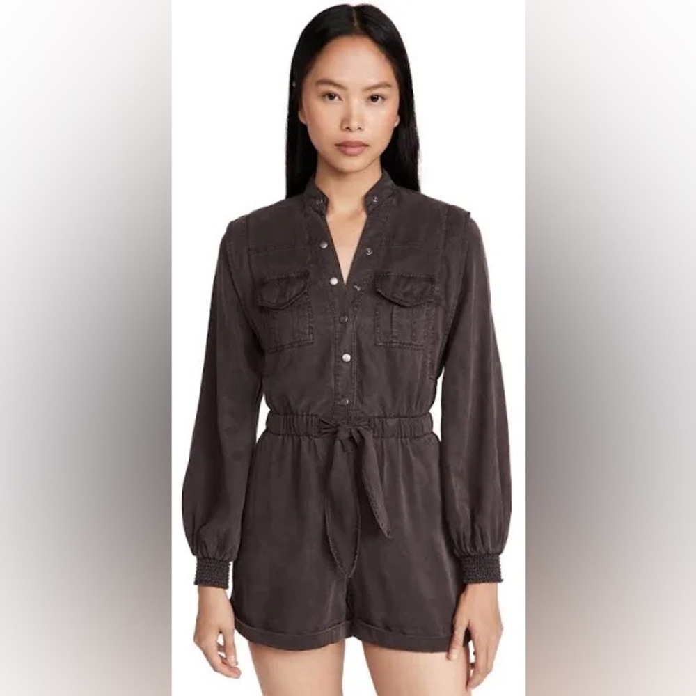 Alice + Olivia Gray Utility Jacket with Belted Waist